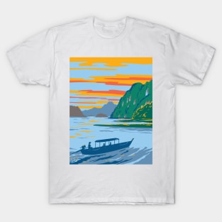 Khao Sok National Park in Surat Thani Province Thailand WPA Art Deco Poster T-Shirt